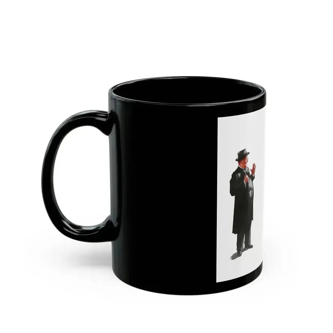Buzz Meets a Mammoth (1), The American Magazine, July 1938 - Black Coffee Mug - Go Mug Yourself