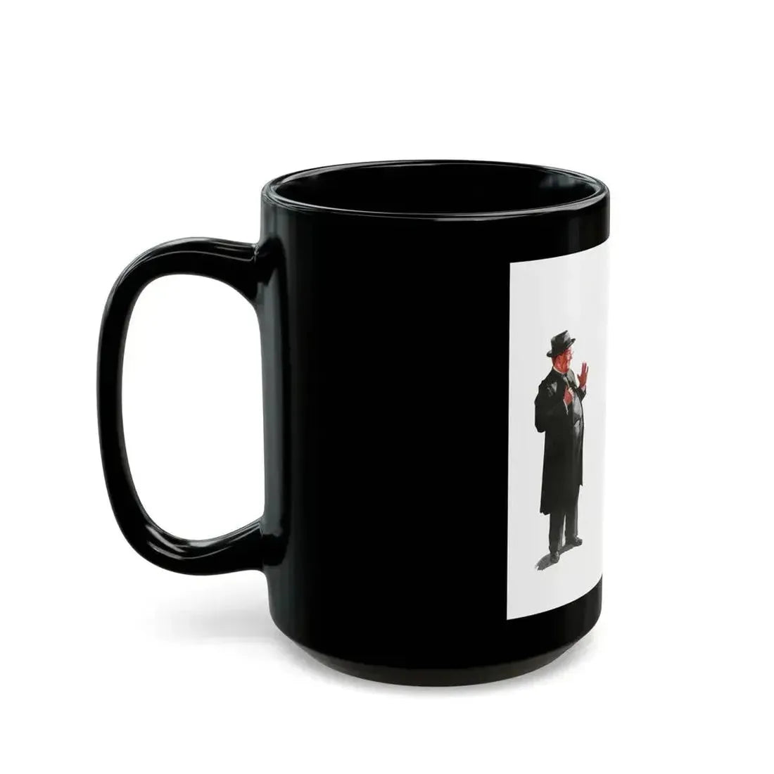 Buzz Meets a Mammoth (1), The American Magazine, July 1938 - Black Coffee Mug - Go Mug Yourself