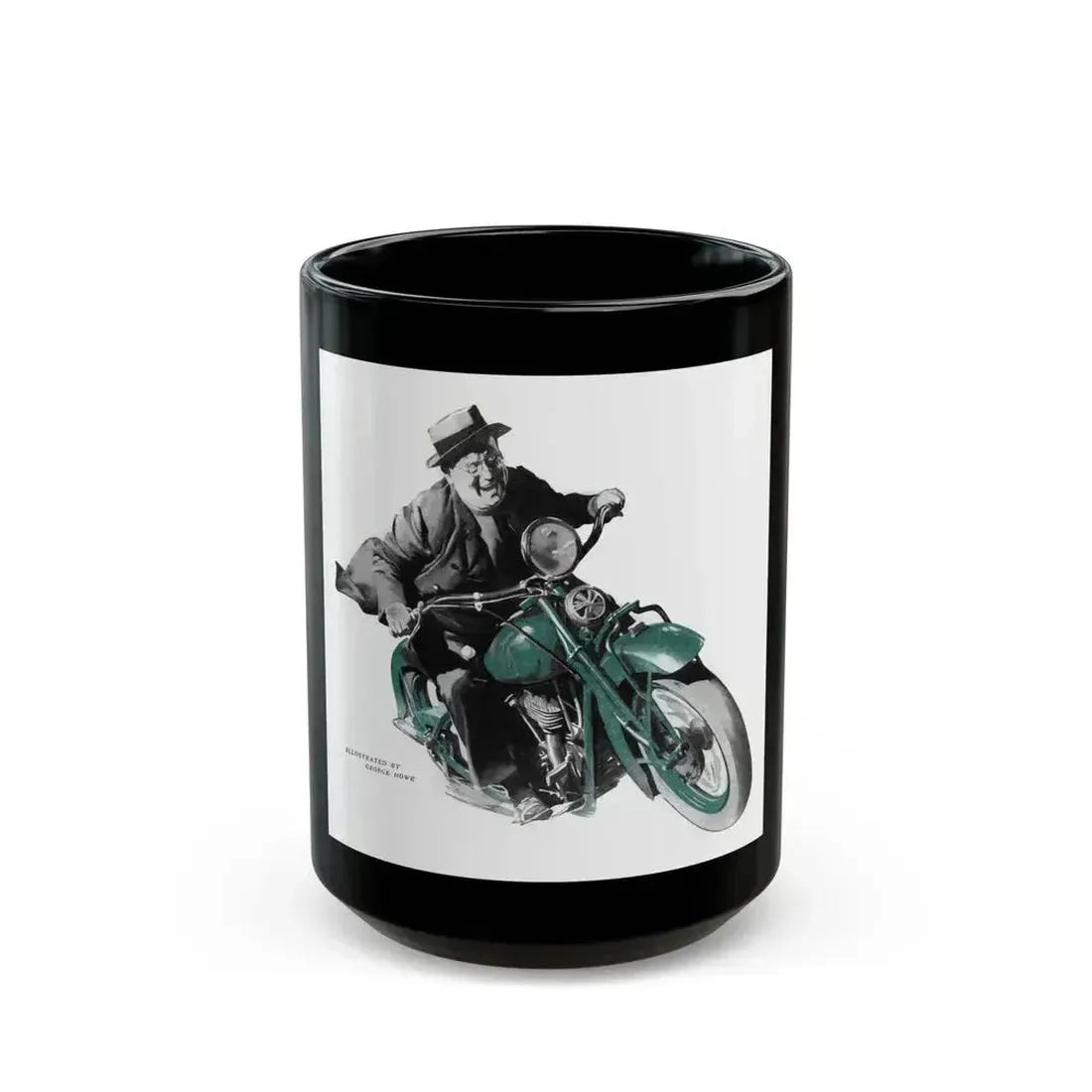 Buzz Meets a Mammoth (2), The American Magazine, July 1938 - Black Coffee Mug 15oz - Go Mug Yourself