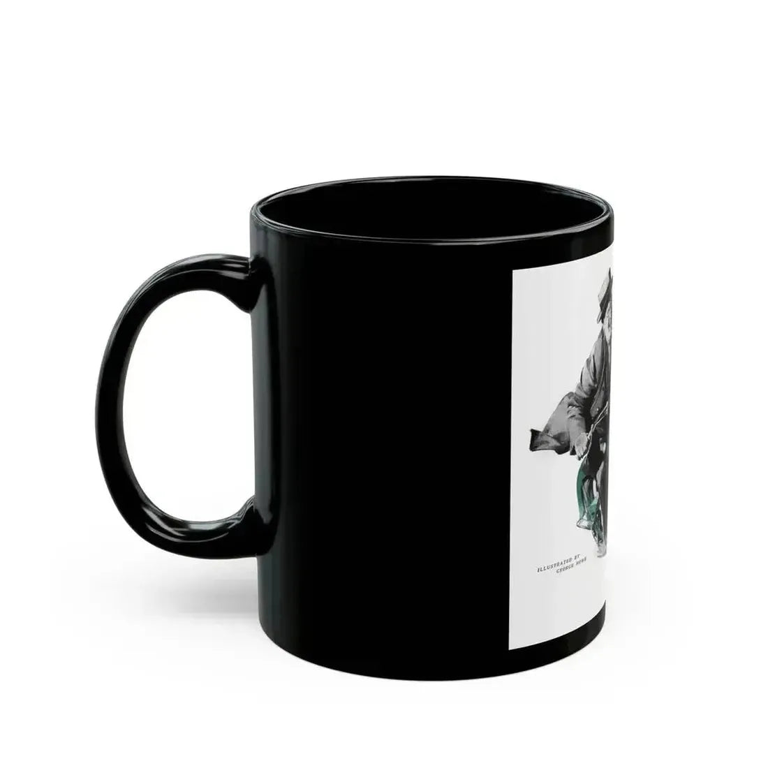 Buzz Meets a Mammoth (2), The American Magazine, July 1938 - Black Coffee Mug - Go Mug Yourself