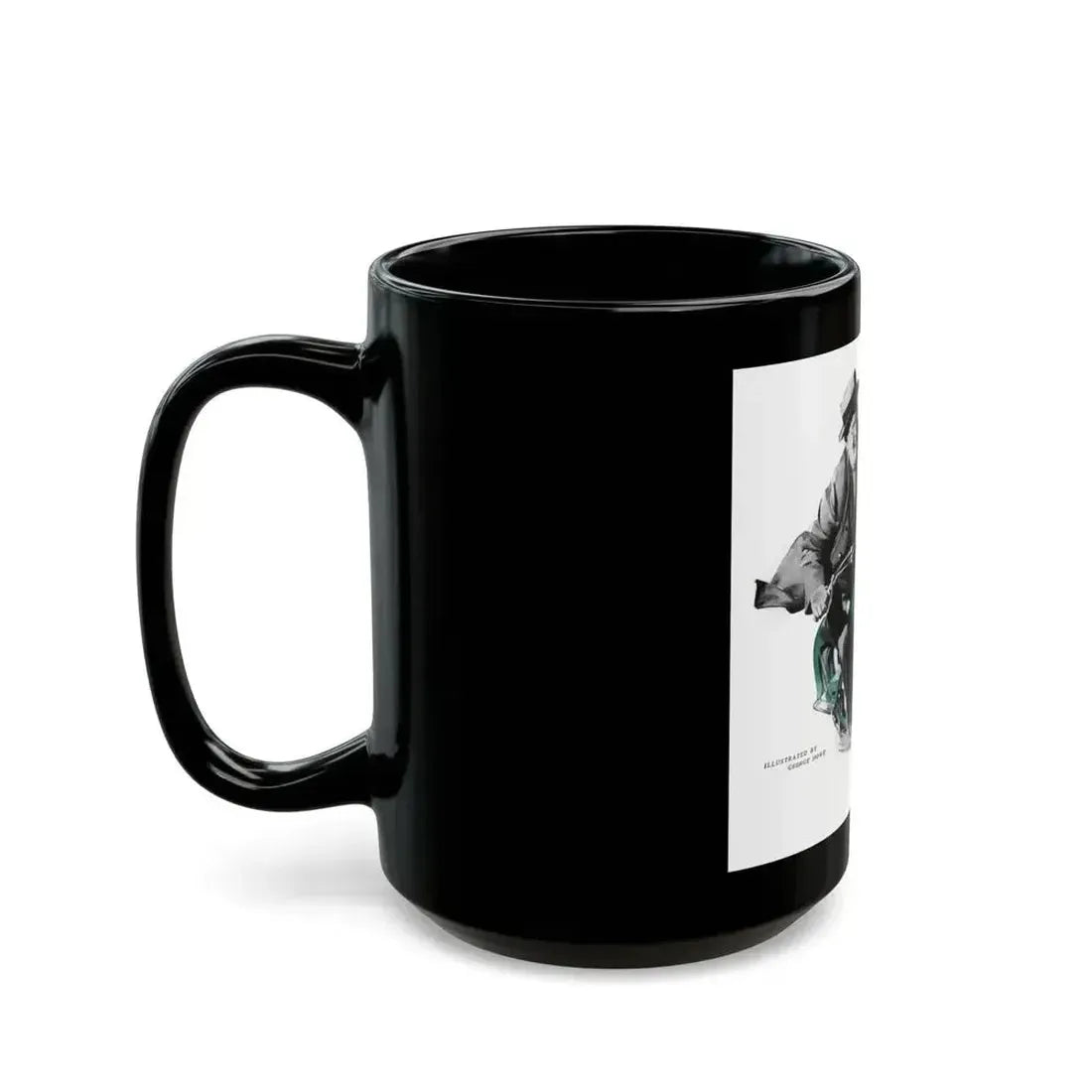 Buzz Meets a Mammoth (2), The American Magazine, July 1938 - Black Coffee Mug - Go Mug Yourself