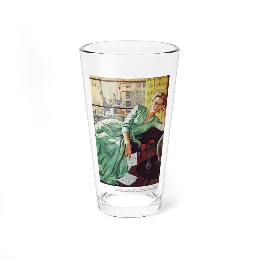 By Mutual Consent, Redbook, November 1952 (Magazine Illustration) Pint Glass 16oz 16oz - Go Mug Yourself