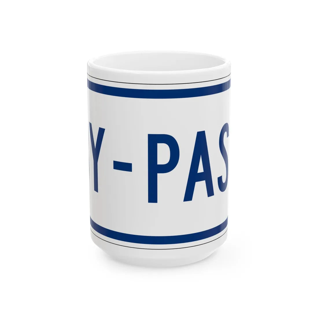 By-pass plate South Carolina (South Carolina) (Road Sign) White Coffee Mug 15oz - Go Mug Yourself