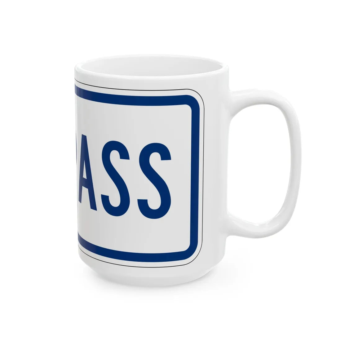 By-pass plate South Carolina (South Carolina) (Road Sign) White Coffee Mug - Go Mug Yourself