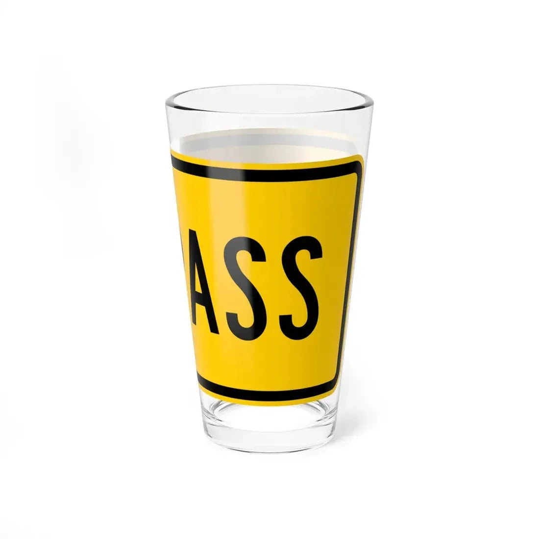 By-pass plate Wyoming (Wyoming) (Road Sign) Pint Glss 16oz - Go Mug Yourself