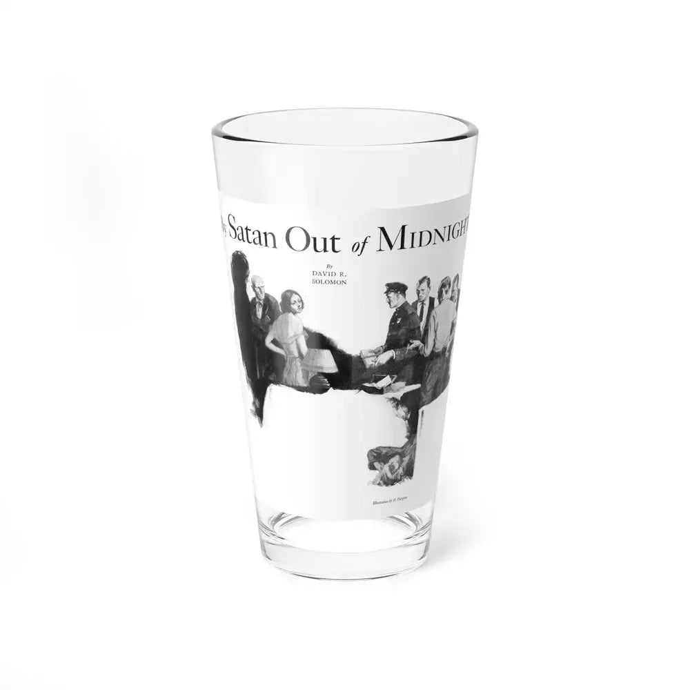 By Satan Out of Midnight, Real Detective, November 1932 (Magazine Illustration) Pint Glass 16oz 16oz - Go Mug Yourself
