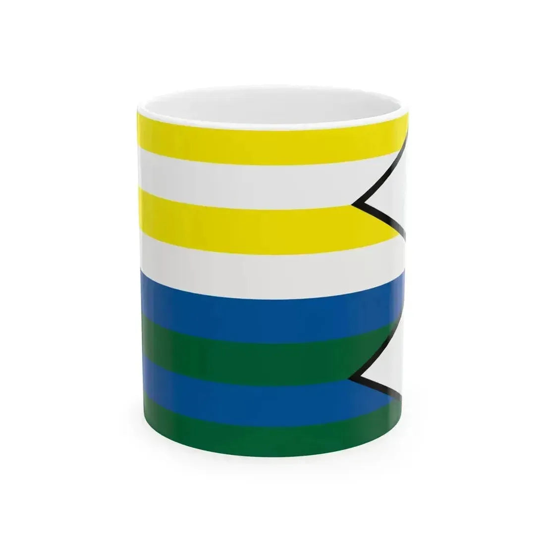 Bysta Trebisov Flag (Slovakia) White Coffee Mug 11oz - Go Mug Yourself