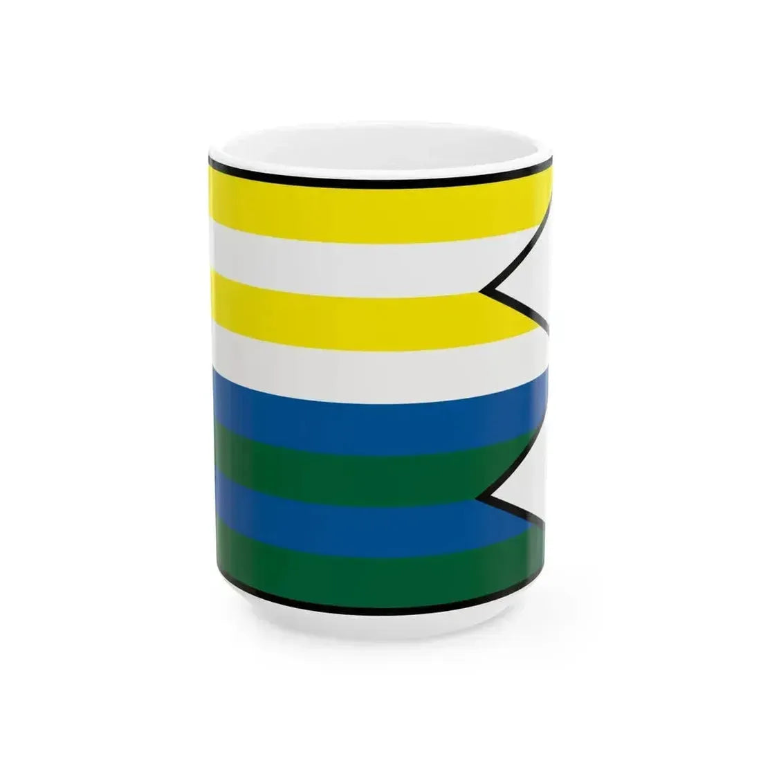 Bysta Trebisov Flag (Slovakia) White Coffee Mug 15oz - Go Mug Yourself