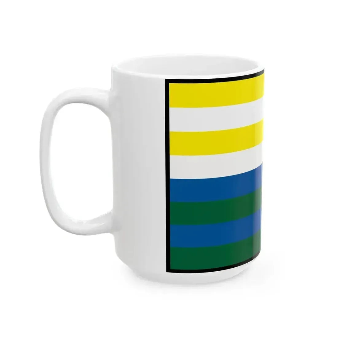 Bysta Trebisov Flag (Slovakia) White Coffee Mug - Go Mug Yourself