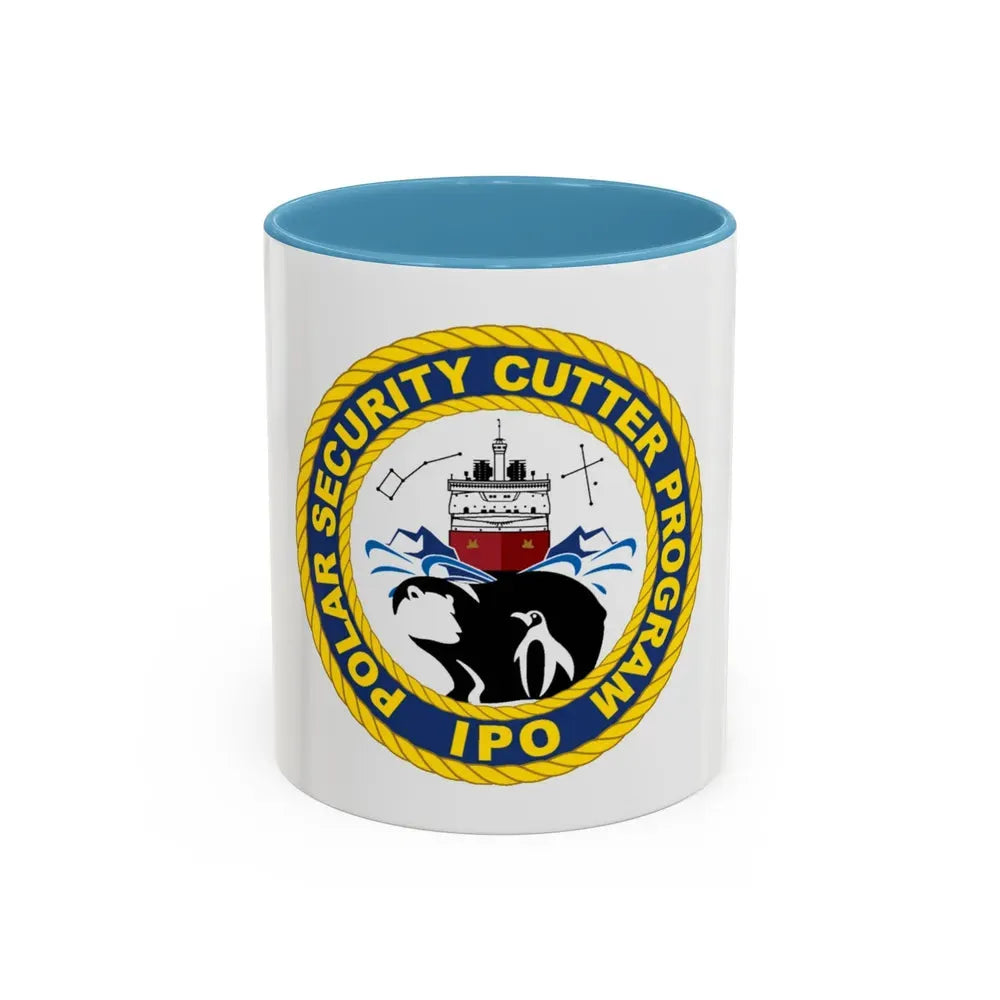 C2495 Polar Security Cutter Program IPO (U.S. Coast Guard) Accent Coffee Mug 11oz Light Blue - Go Mug Yourself