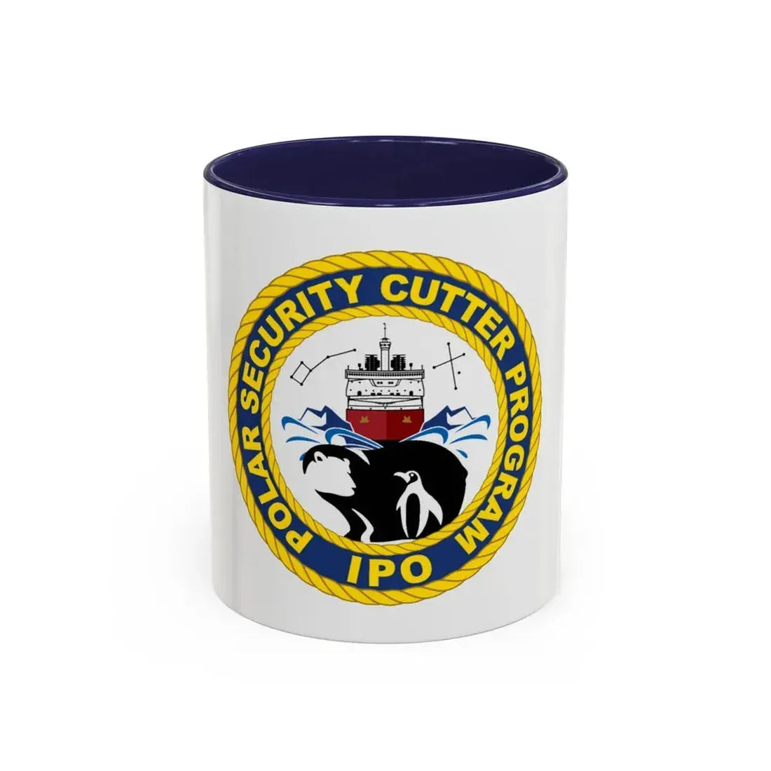 C2495 Polar Security Cutter Program IPO (U.S. Coast Guard) Accent Coffee Mug 11oz Navy - Go Mug Yourself
