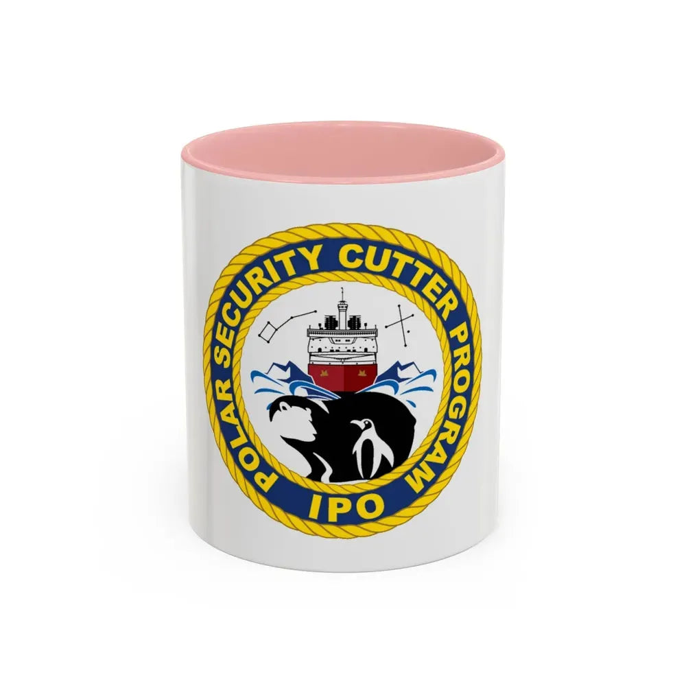C2495 Polar Security Cutter Program IPO (U.S. Coast Guard) Accent Coffee Mug 11oz Pink - Go Mug Yourself