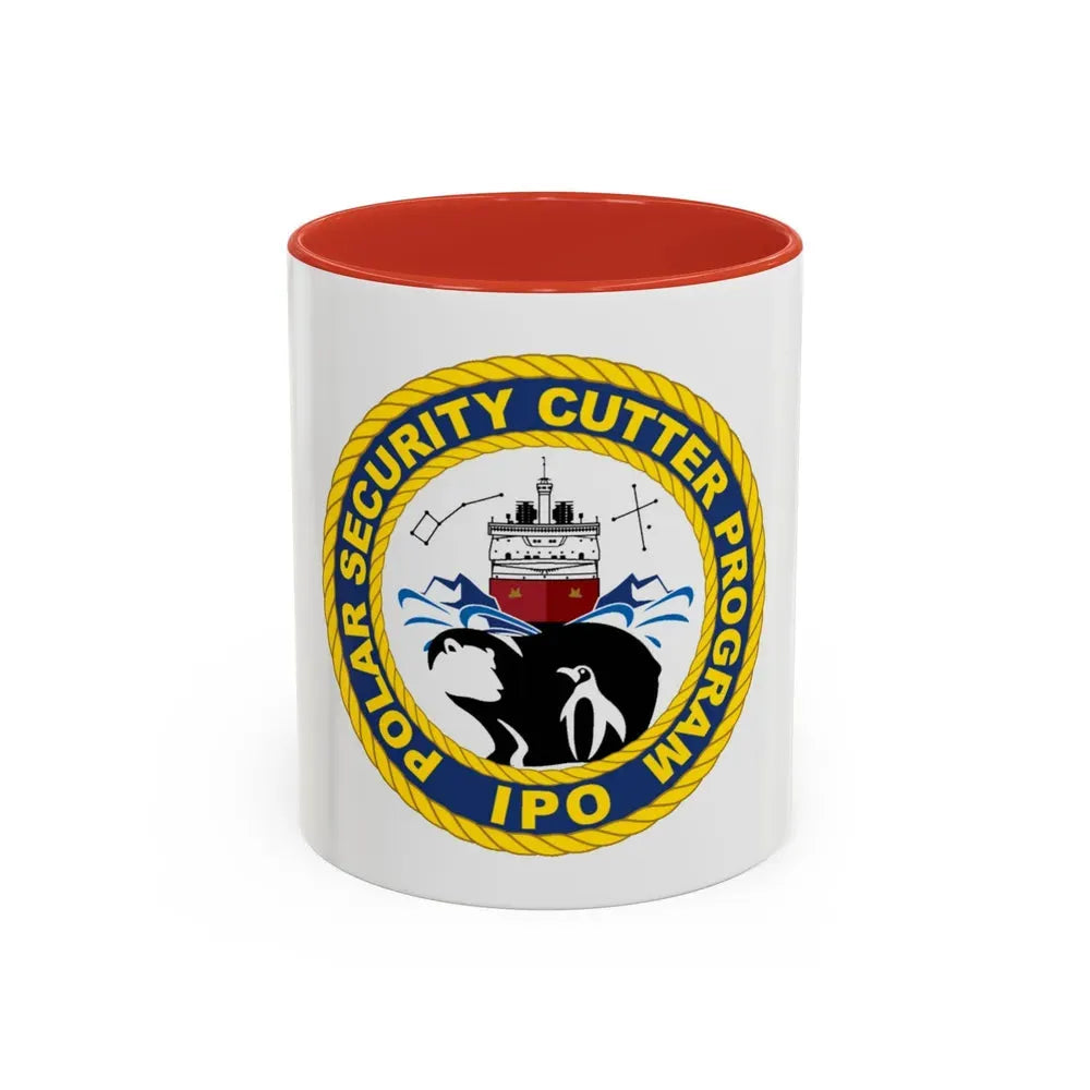 C2495 Polar Security Cutter Program IPO (U.S. Coast Guard) Accent Coffee Mug 11oz Red - Go Mug Yourself