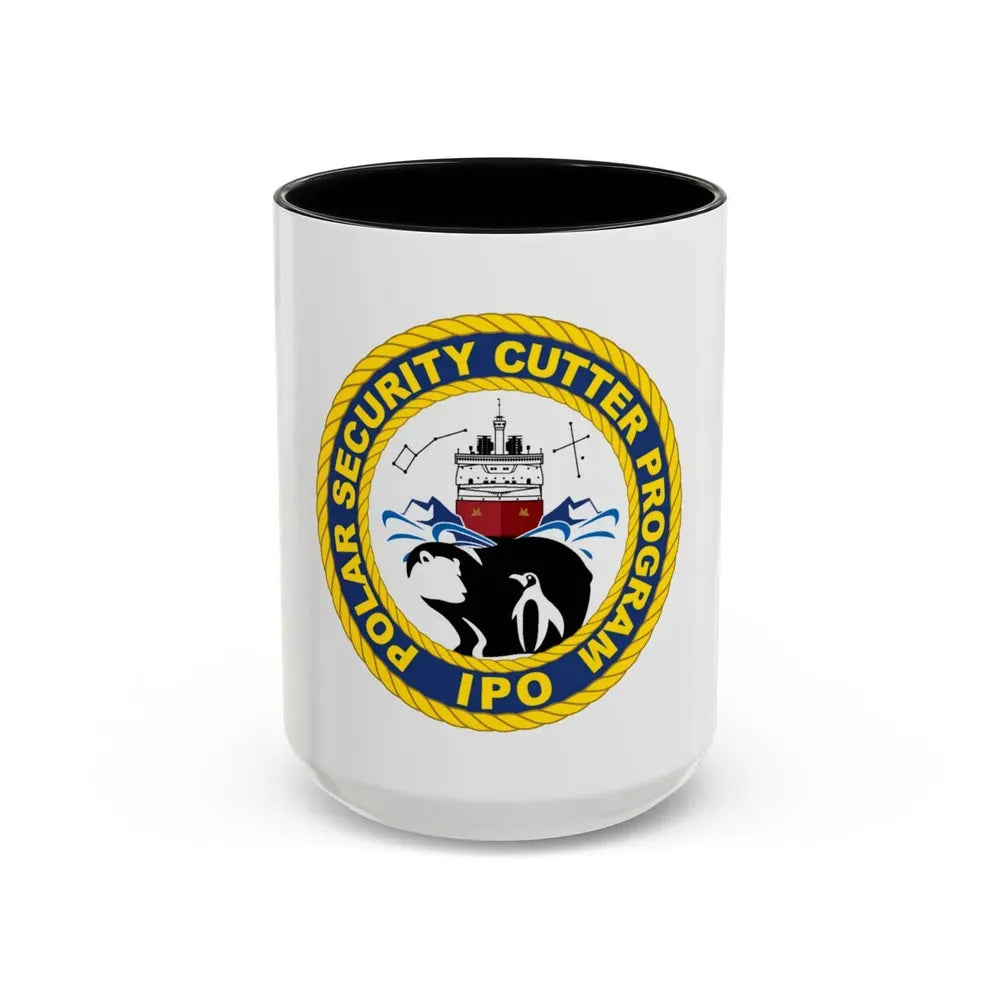 C2495 Polar Security Cutter Program IPO (U.S. Coast Guard) Accent Coffee Mug 15oz Black - Go Mug Yourself