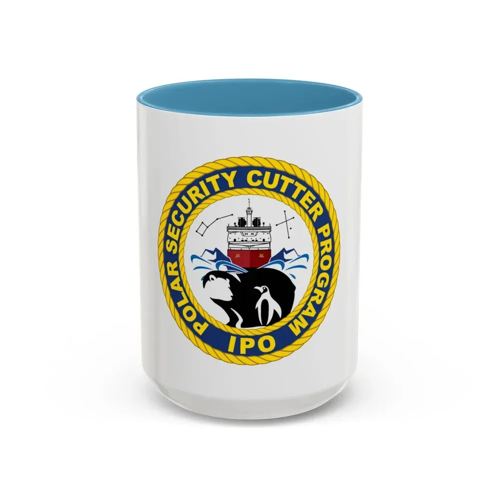 C2495 Polar Security Cutter Program IPO (U.S. Coast Guard) Accent Coffee Mug 15oz Light Blue - Go Mug Yourself