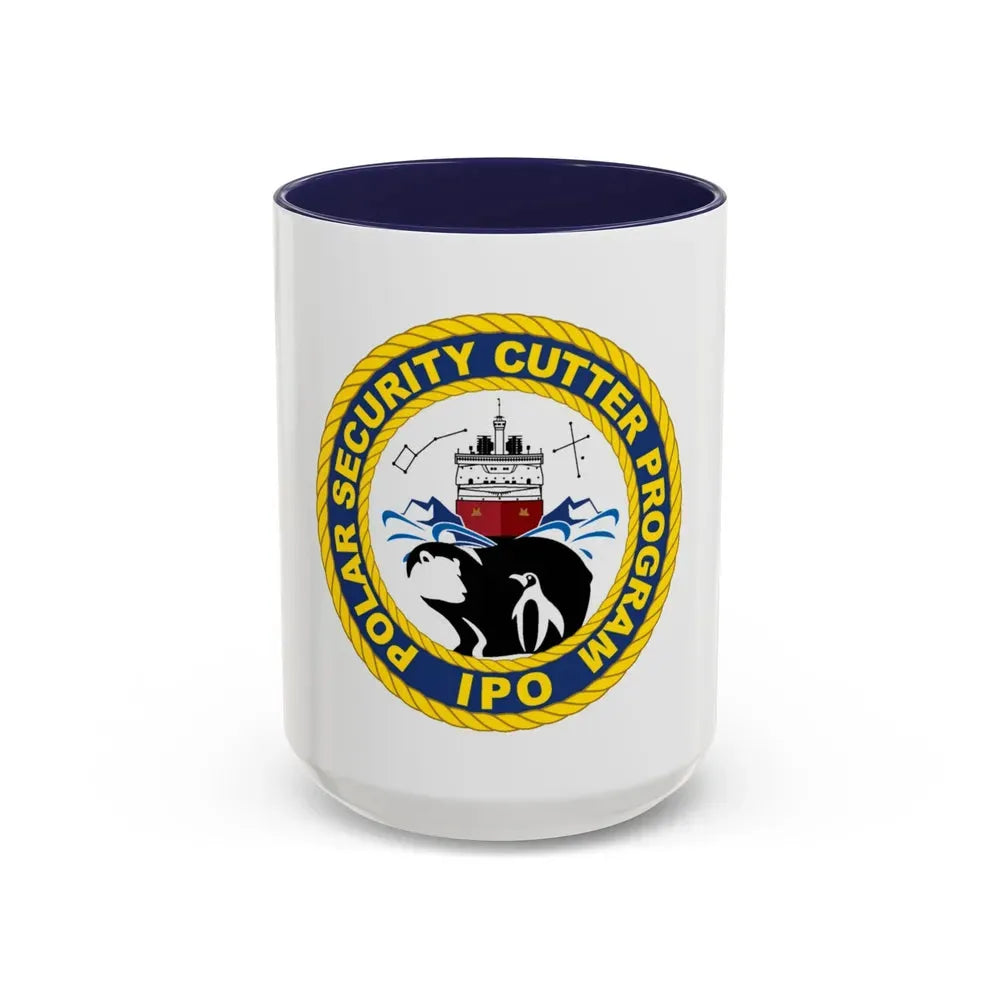 C2495 Polar Security Cutter Program IPO (U.S. Coast Guard) Accent Coffee Mug 15oz Navy - Go Mug Yourself