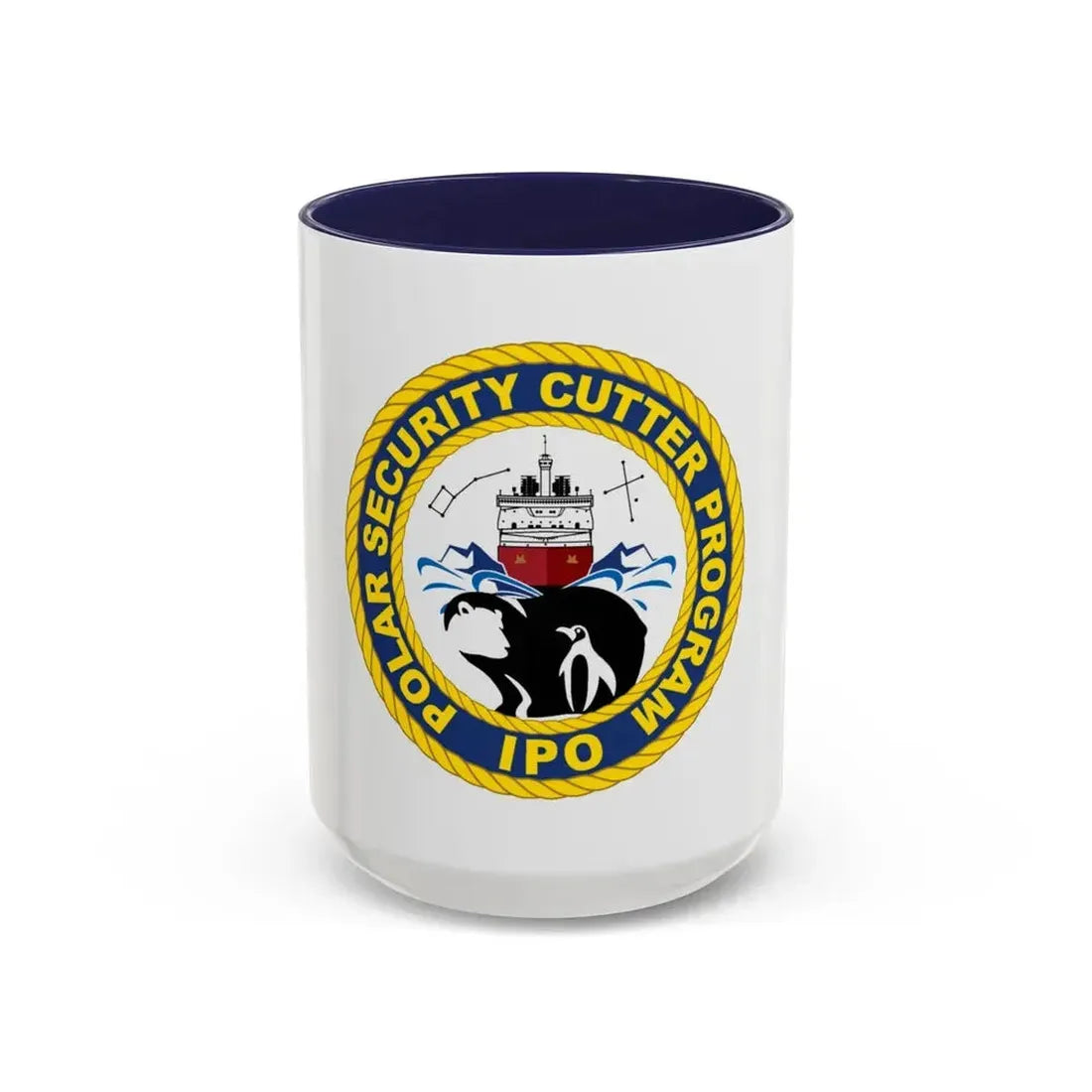C2495 Polar Security Cutter Program IPO (U.S. Coast Guard) Accent Coffee Mug 15oz Navy - Go Mug Yourself