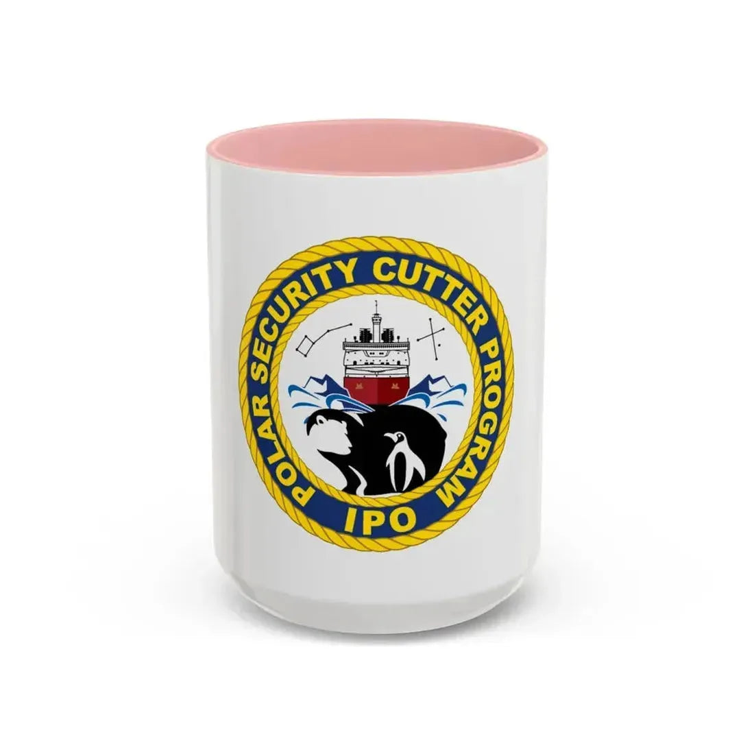 C2495 Polar Security Cutter Program IPO (U.S. Coast Guard) Accent Coffee Mug 15oz Pink - Go Mug Yourself