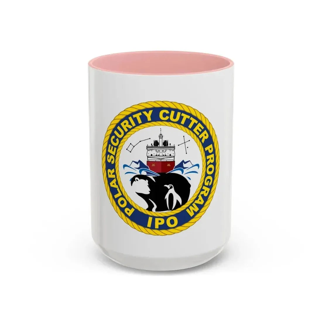 C2495 Polar Security Cutter Program IPO (U.S. Coast Guard) Accent Coffee Mug 15oz Pink - Go Mug Yourself