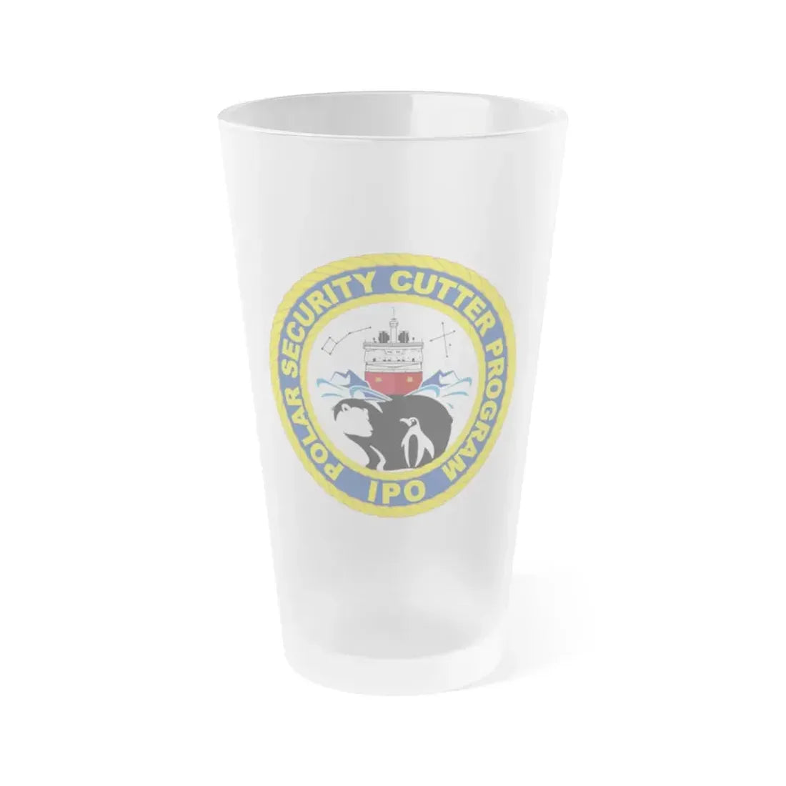 C2495 Polar Security Cutter Program IPO (U.S. Coast Guard) Frosted Pint Glass 16oz Default Title - Go Mug Yourself