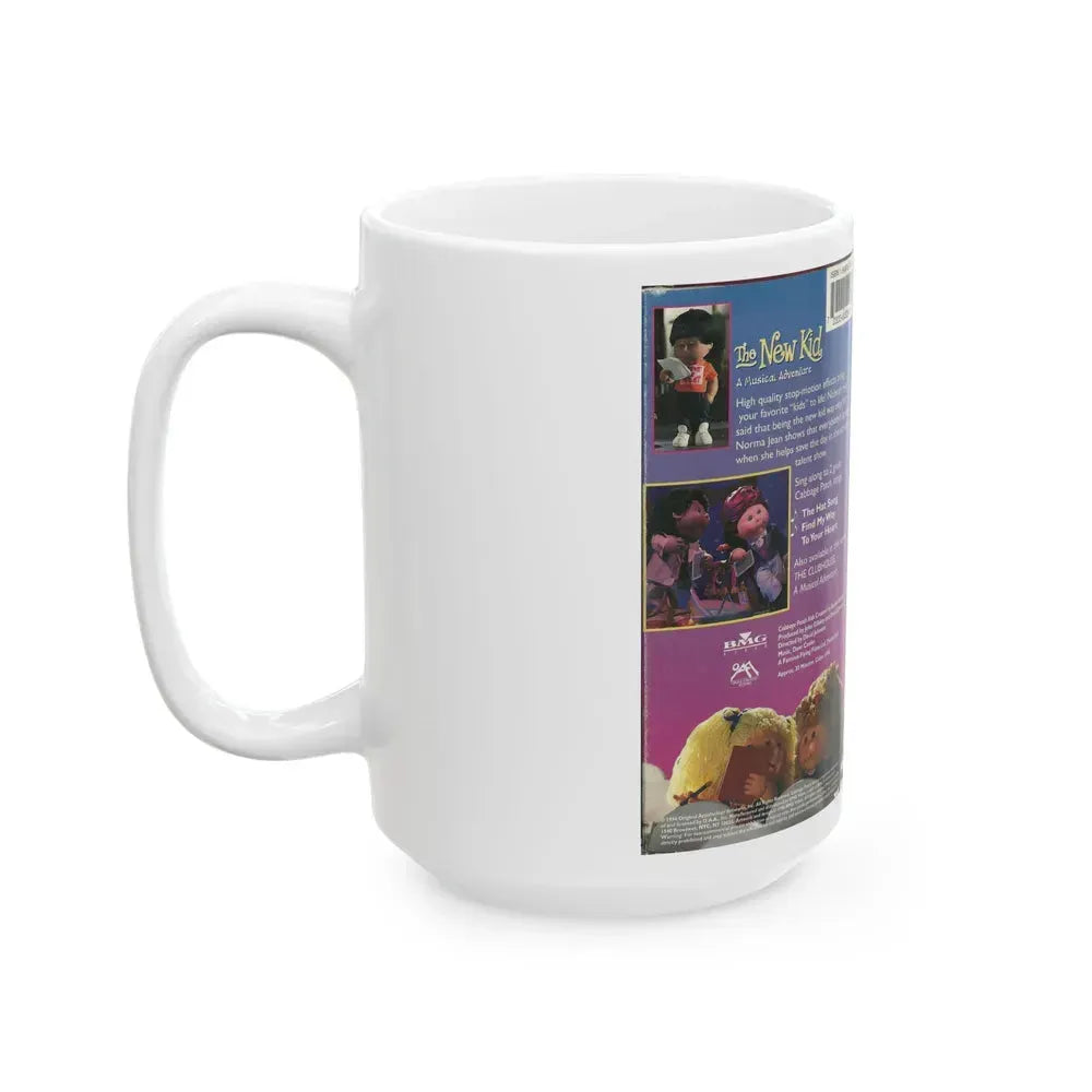 CABAGE PATCH KIDS THE NEW KID A MUSICAL ADVENTURE (VHS COVER) - White Coffee Mug - Go Mug Yourself