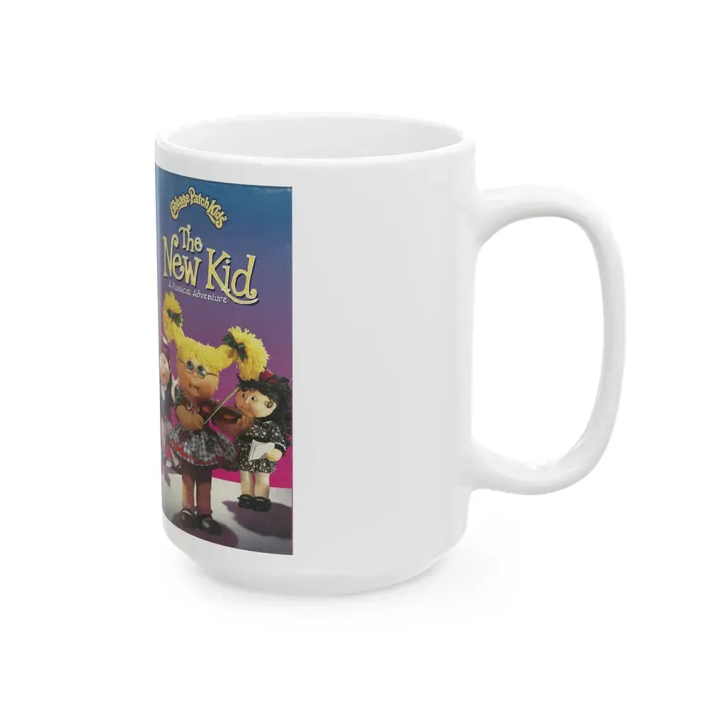 CABAGE PATCH KIDS THE NEW KID A MUSICAL ADVENTURE (VHS COVER) - White Coffee Mug - Go Mug Yourself
