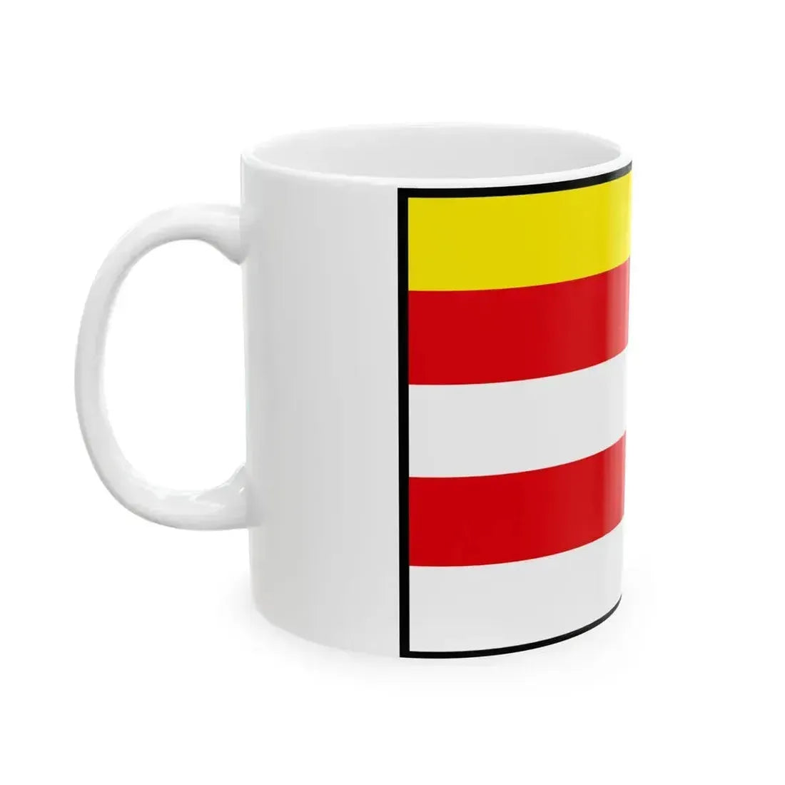 Cabaj Capor Nitra Flag (Slovakia) White Coffee Mug - Go Mug Yourself