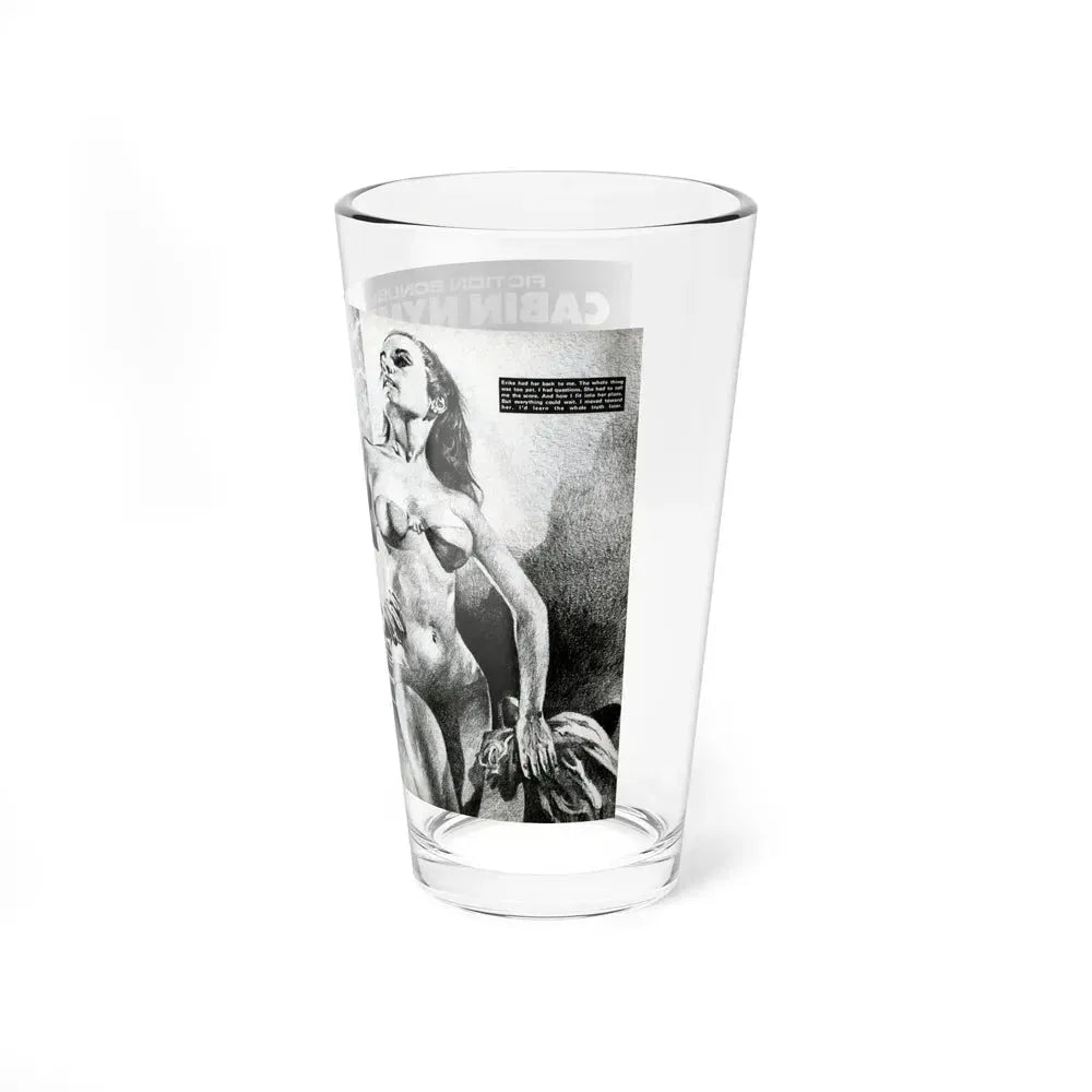 Cabin Nymph, Bluebook for Men, March 1972 (Magazine Illustration) Pint Glass 16oz - Go Mug Yourself