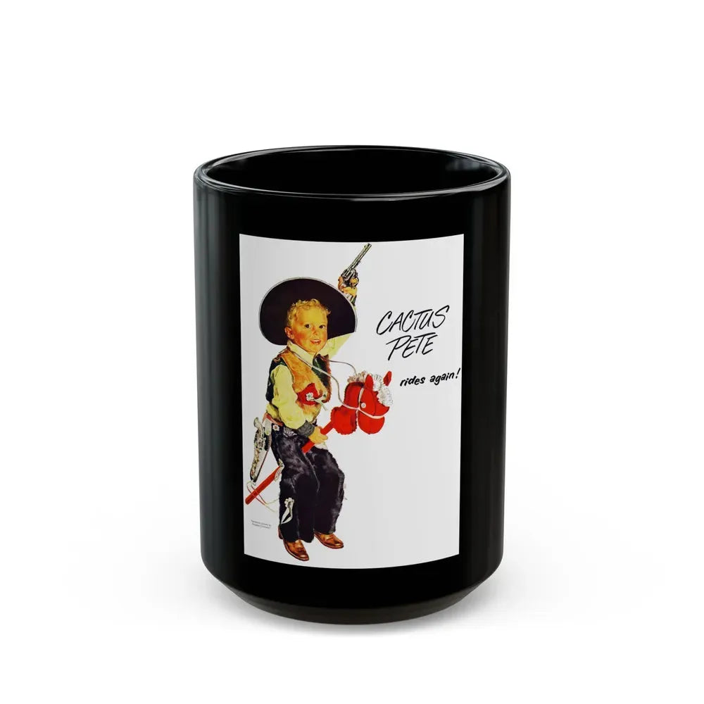 Cactus Pete rides again - Black Coffee Mug 15oz - Go Mug Yourself