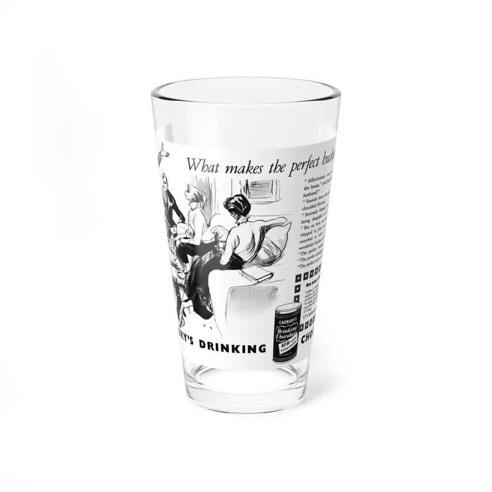 Cadbury's Drinking Chocolate advertisement (1), 1954 (Magazine Illustration) Pint Glass 16oz 16oz - Go Mug Yourself