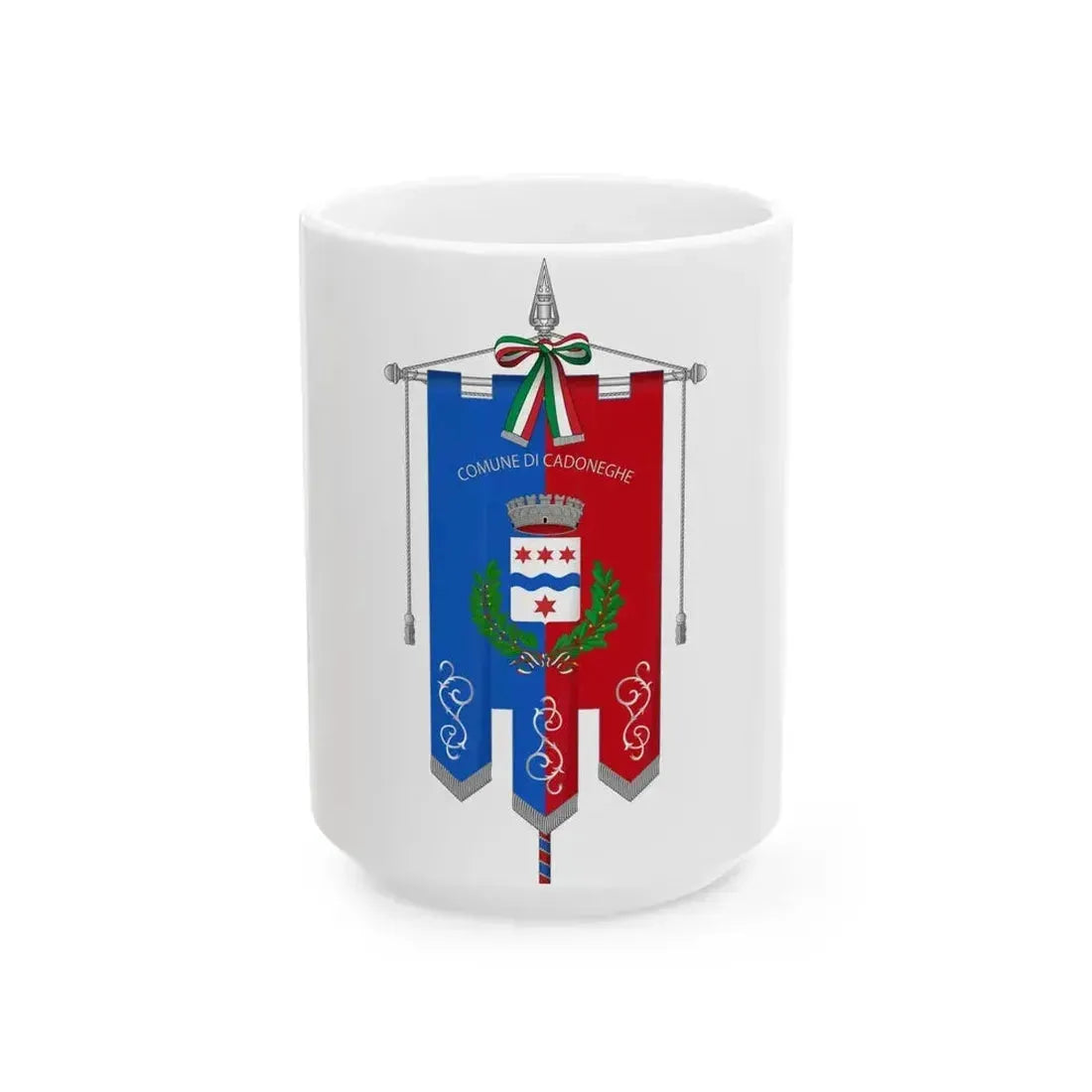 Cadoneghe-Gonfalone (Italy) White Coffee Mug 15oz - Go Mug Yourself