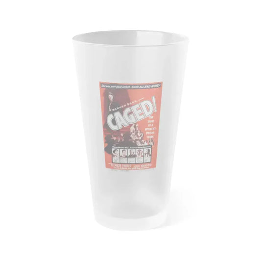 CAGED! (2) 1950 Movie Poster - Frosted Pint Glass 16oz 16oz Frosted - Go Mug Yourself
