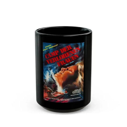 CAGED FURY (GERMAN) 1983 Movie Poster - Black Coffee Mug 15oz - Go Mug Yourself