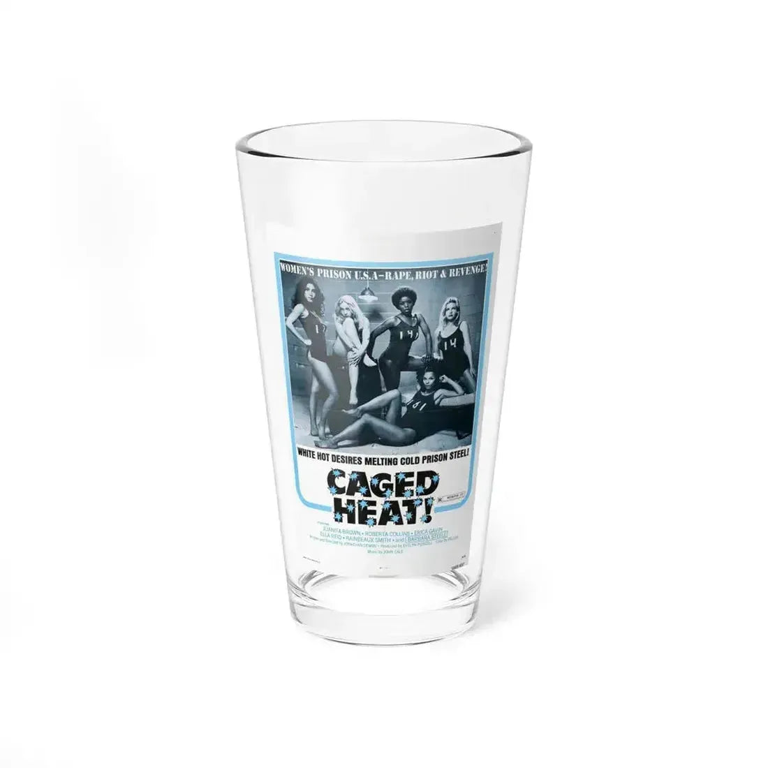CAGED HEAT! 1974 Movie Poster - Pint Glass 16oz 16oz - Go Mug Yourself