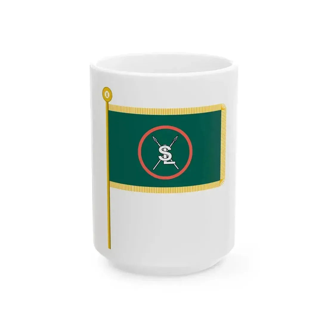 Calanka Taliyeha Ciidanka Qaranka Somaliland (Mali) White Coffee Mug 15oz - Go Mug Yourself