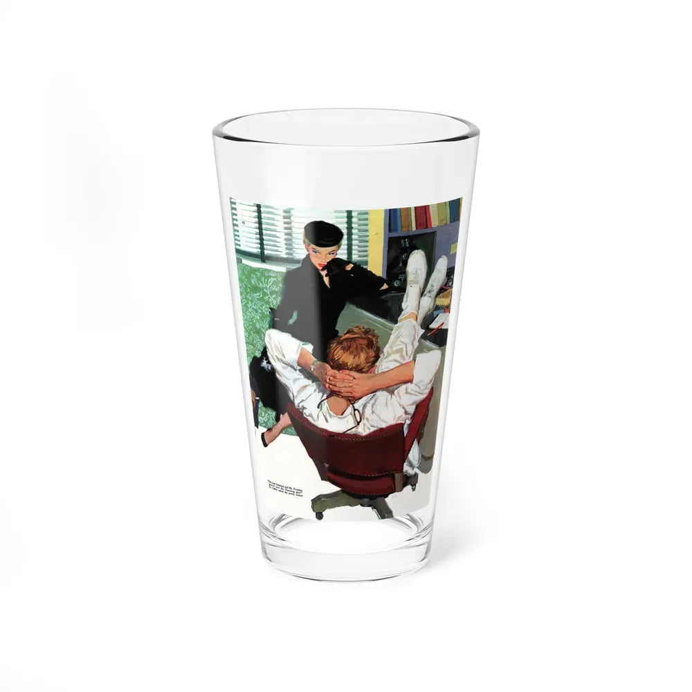Calendar Girl, Collier's magazine, September 20, 1952 (Magazine Illustration) Pint Glass 16oz 16oz - Go Mug Yourself
