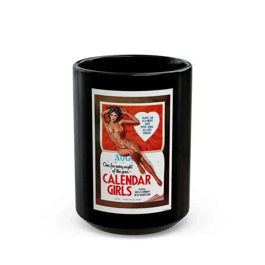 CALENDER GIRLS 1977 Movie Poster - Black Coffee Mug 15oz - Go Mug Yourself
