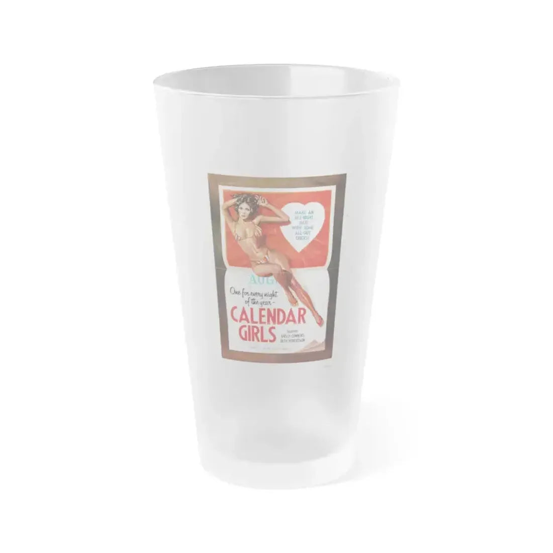 CALENDER GIRLS 1977 Movie Poster - Frosted Pint Glass 16oz 16oz Frosted - Go Mug Yourself