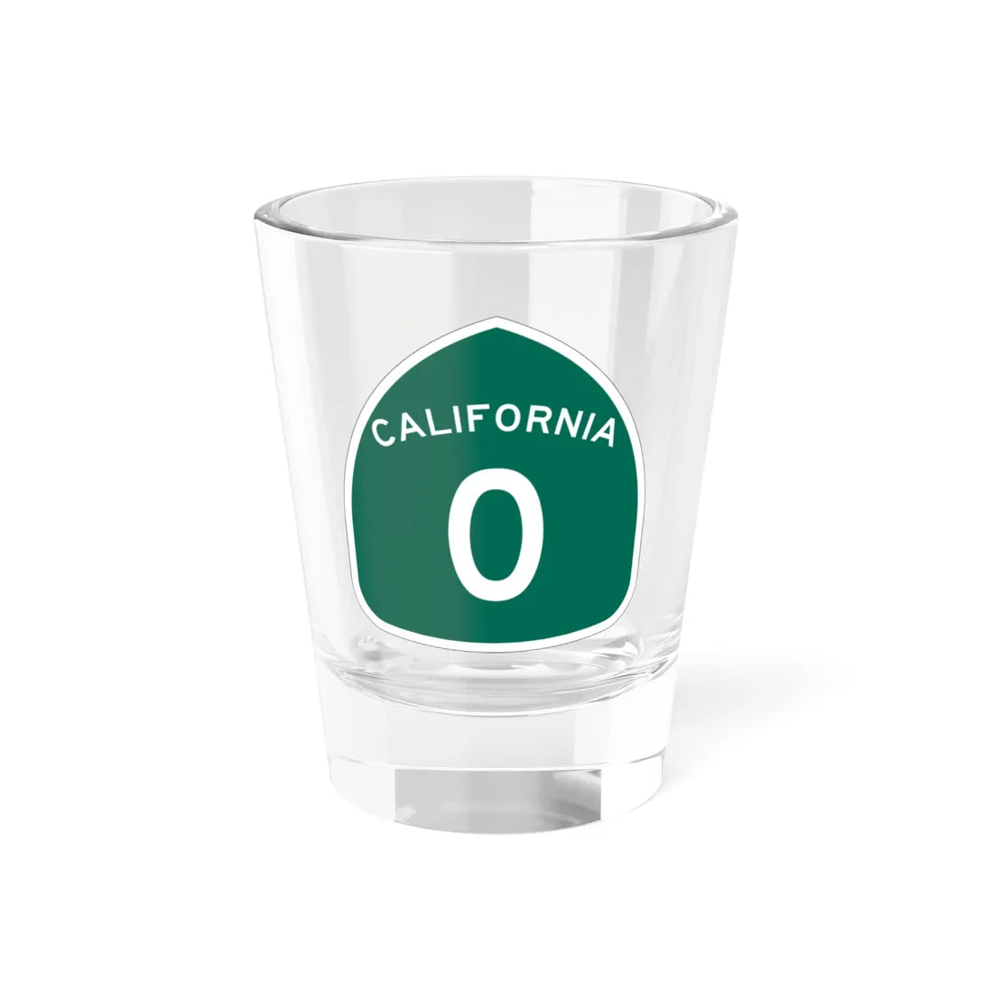 California 0 (California) (Road Sign) Shot Glass 1.5oz 1.5oz - Go Mug Yourself