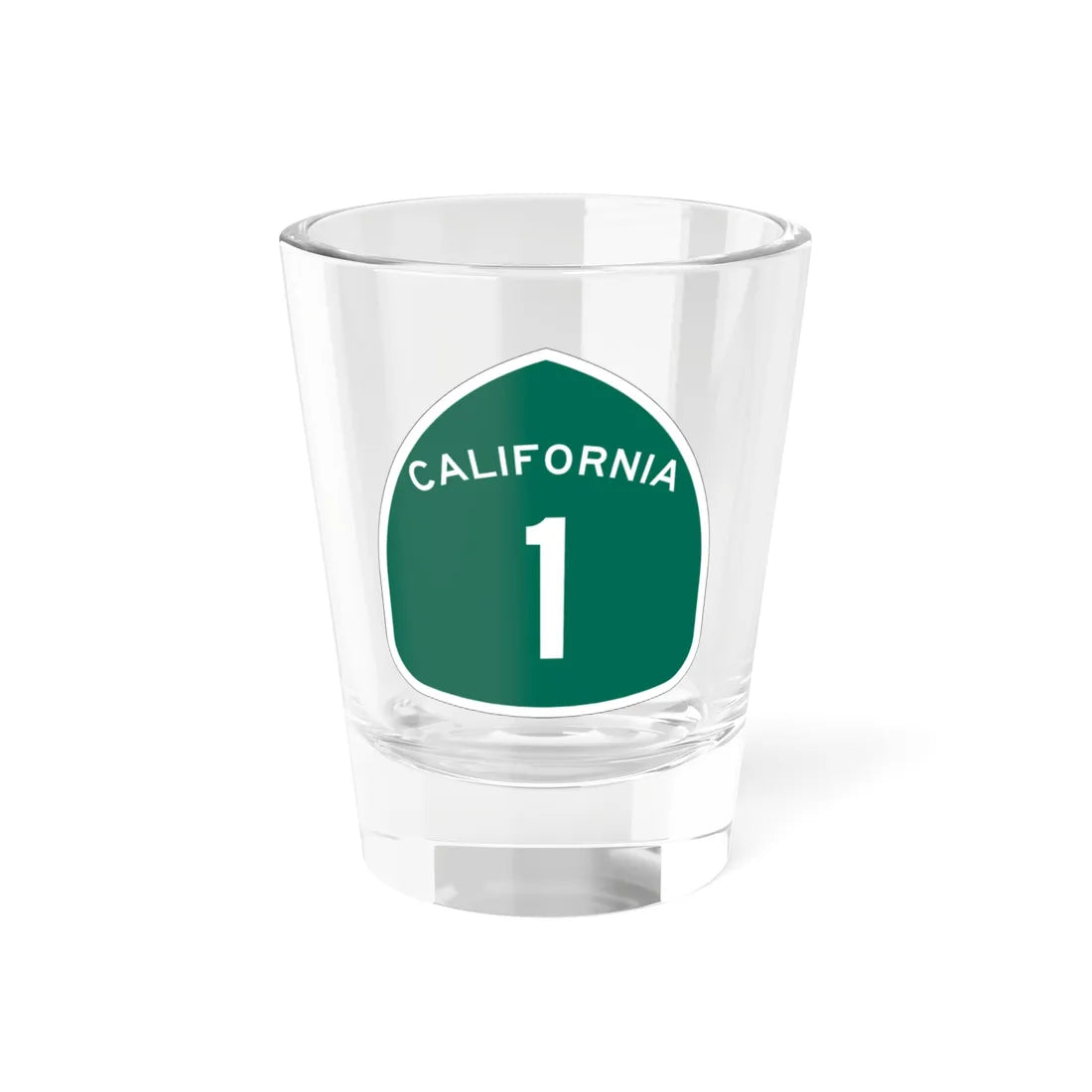 California 1 (California) (Road Sign) Shot Glass 1.5oz 1.5oz - Go Mug Yourself