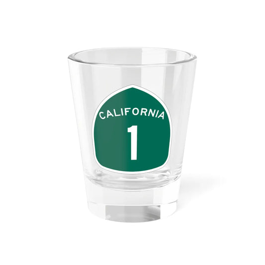 California 1 (California) (Road Sign) Shot Glass 1.5oz 1.5oz - Go Mug Yourself
