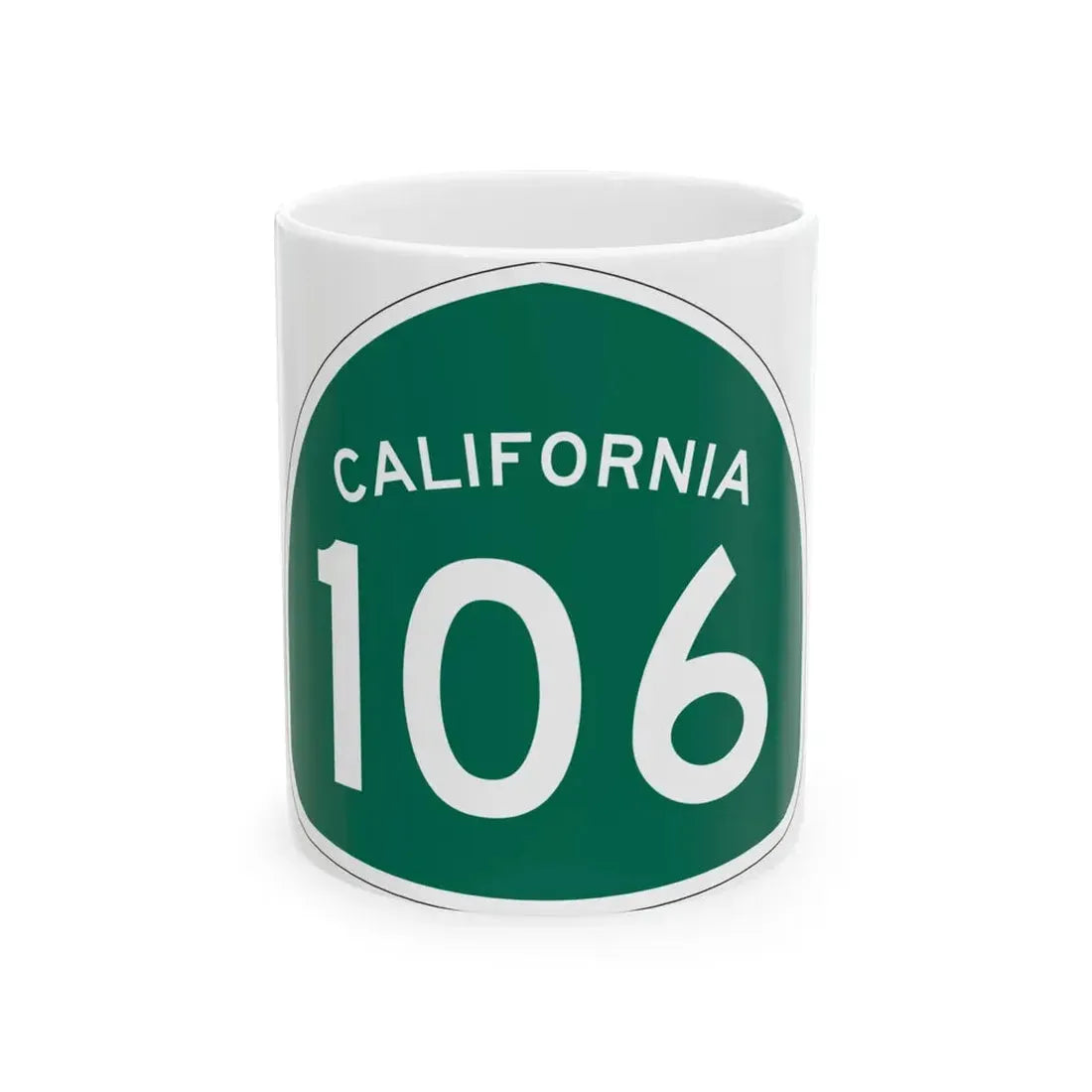 California 106 (California) (Road Sign) White Coffee Mug 11oz - Go Mug Yourself