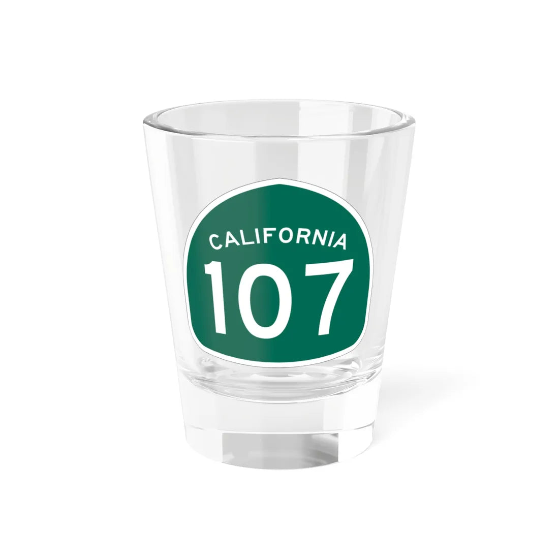 California 107 (California) (Road Sign) Shot Glass 1.5oz 1.5oz - Go Mug Yourself