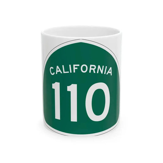 California 110 (California) (Road Sign) White Coffee Mug 11oz - Go Mug Yourself