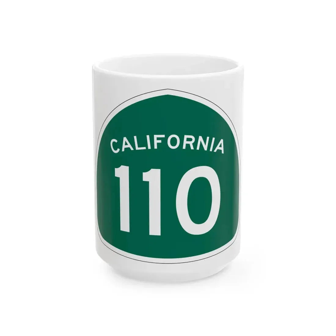 California 110 (California) (Road Sign) White Coffee Mug 15oz - Go Mug Yourself