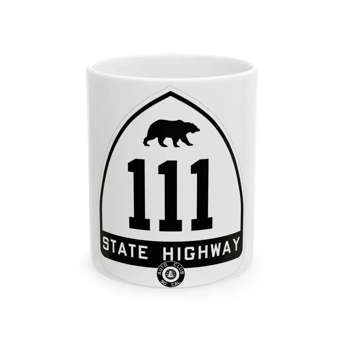 California 111 1934 S (California) (Road Sign) White Coffee Mug 11oz - Go Mug Yourself