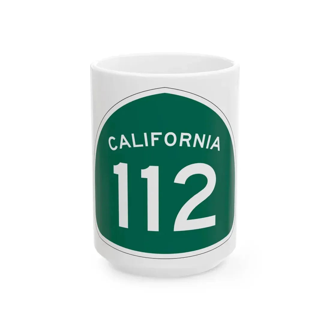 California 112 (California) (Road Sign) White Coffee Mug 15oz - Go Mug Yourself