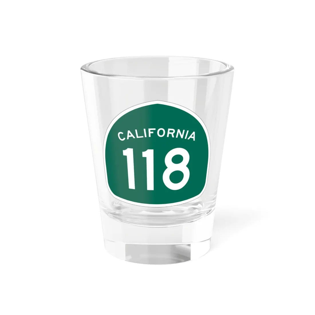 California 118 (California) (Road Sign) Shot Glass 1.5oz 1.5oz - Go Mug Yourself