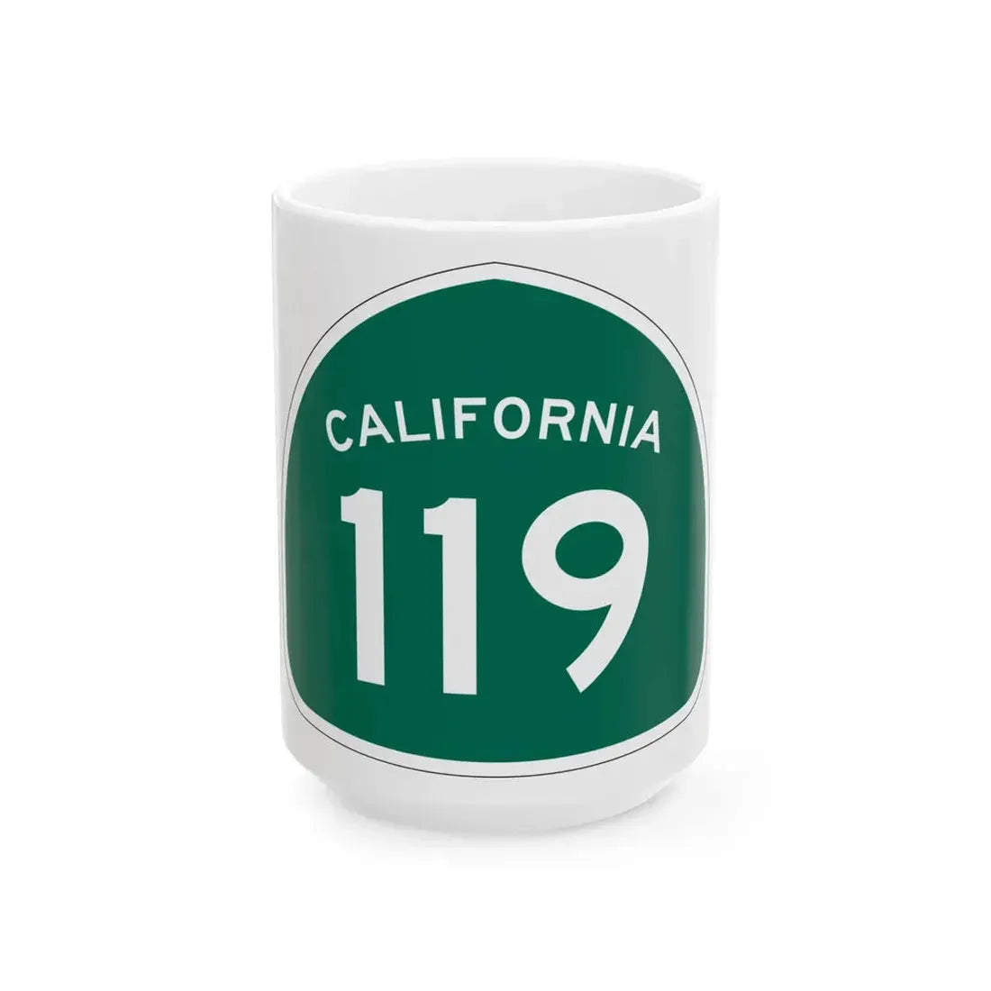 California 119 (California) (Road Sign) White Coffee Mug 15oz - Go Mug Yourself