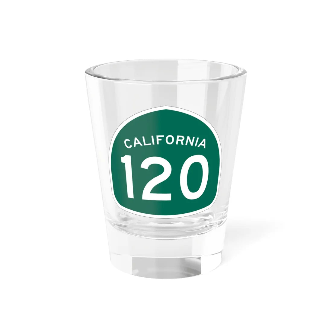 California 120 (California) (Road Sign) Shot Glass 1.5oz 1.5oz - Go Mug Yourself